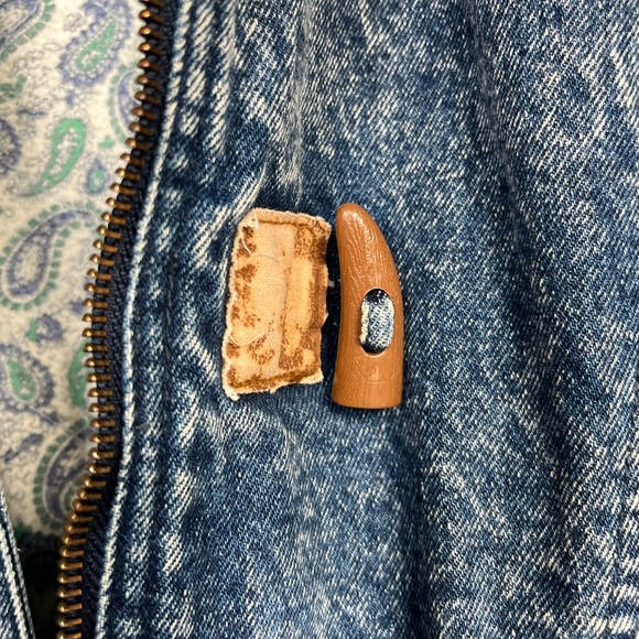 Weathered blues heavy quilted jean jacket - Picture 3 of 6